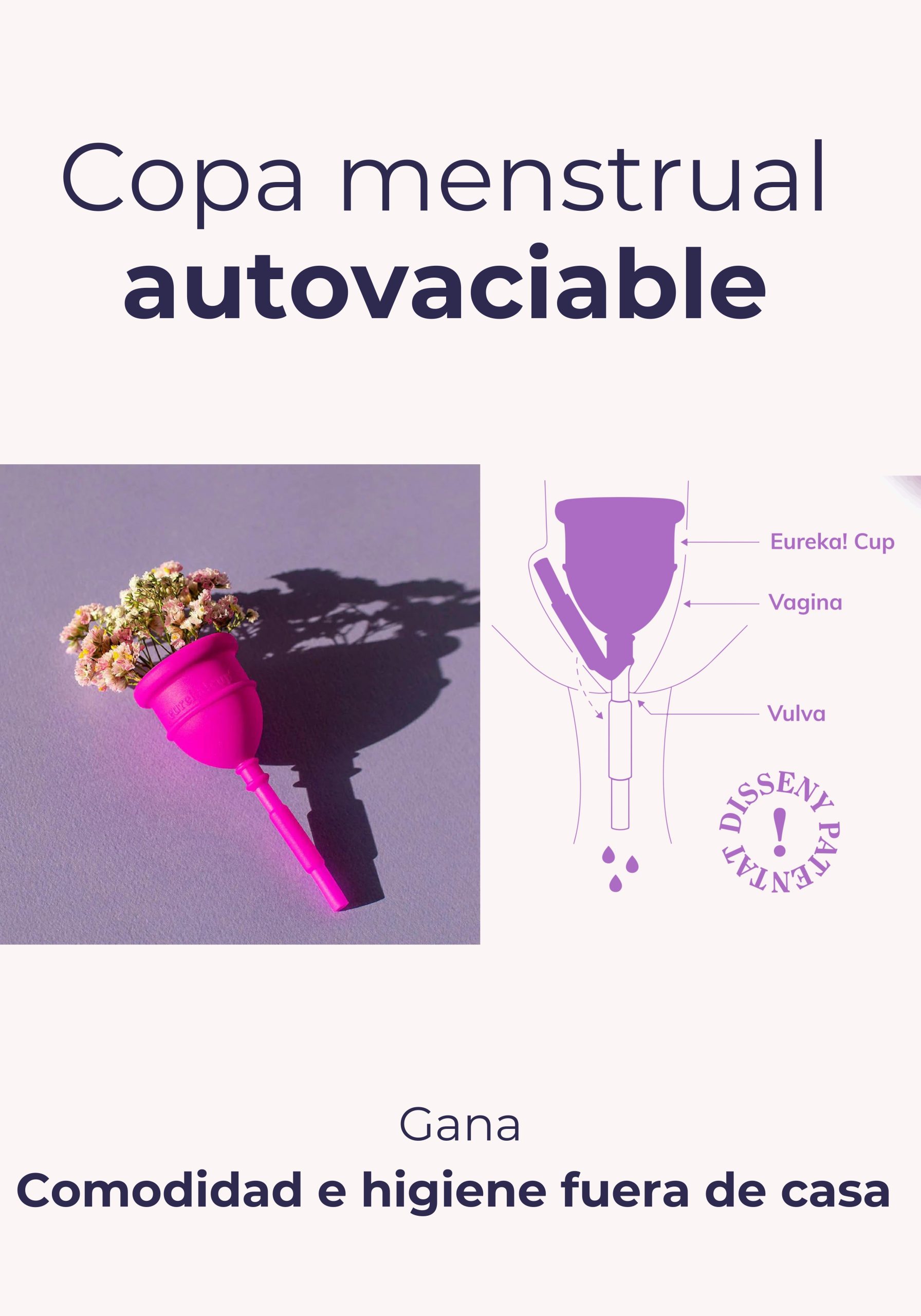 Copa menstrual autovaciable